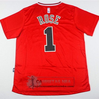 Camiseta Autentico Manga Corta Bulls Rose Rojo